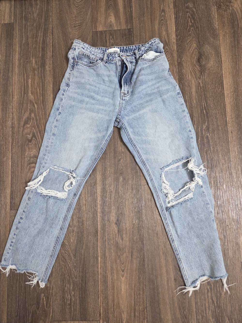 Light Blue Distressed Women's Jeans Size 28 Shorts